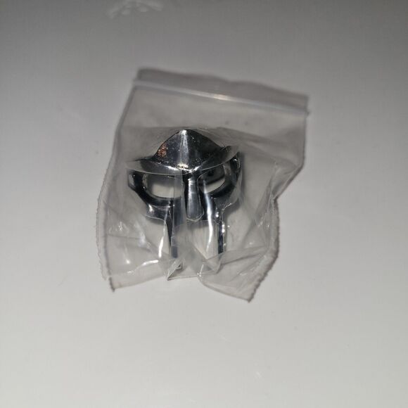 MF DOOM Ring Stainless Steel Mask Gladiator Style Hip Hop SIZE 12 Same Day Ship - Picture 3 of 5